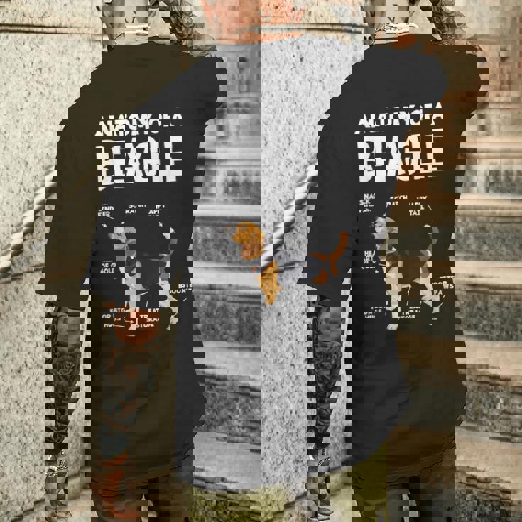 Anatomy Of A Beagle ファニービーグル メンズTシャツ バックプリント 彼への贈り物