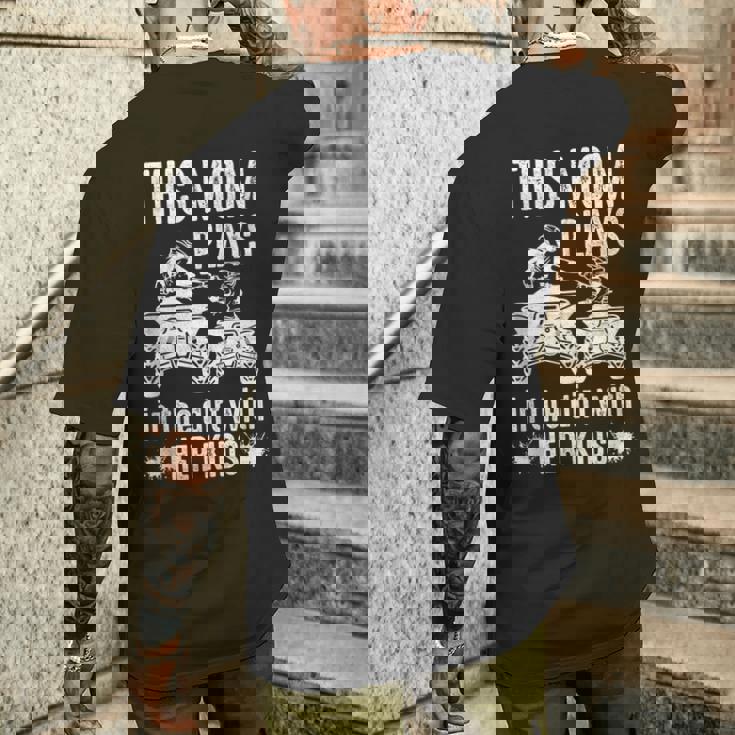 ATV Four Wheeler Mom Plays In Dirt With Her Kids Fun Tank Top Men's Back Print T-Shirt Gifts for Him