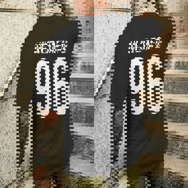 Awesome At 96 面白い96歳の誕生日のお祝いに 長袖tシャツ メンズTシャツ バックプリント 彼への贈り物