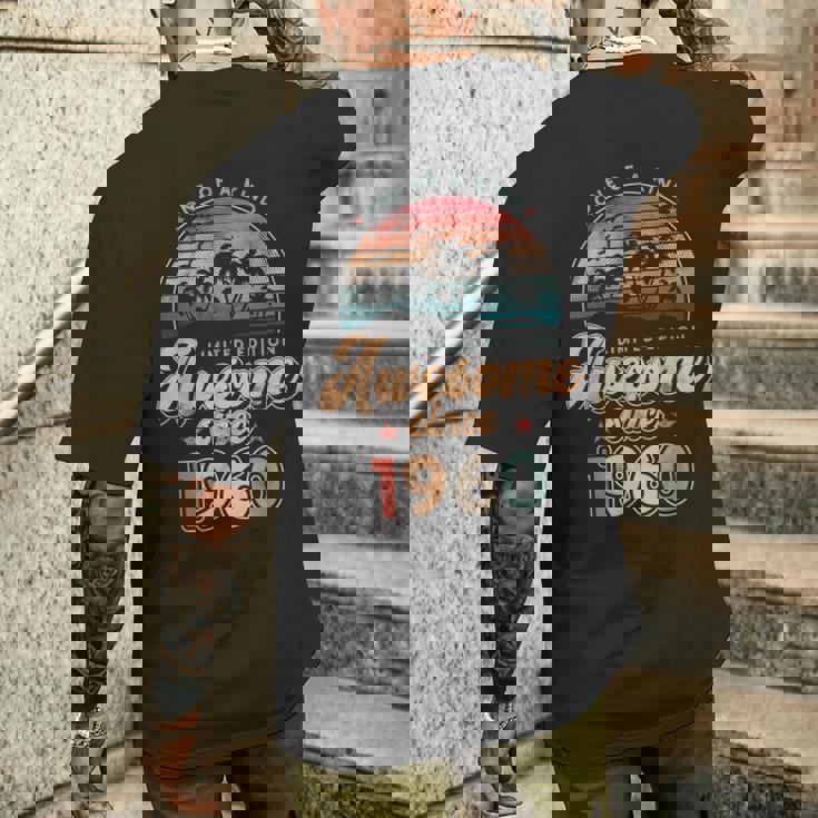 Awesomeince 1960 パームツリー 66歳の誕生日 メンズTシャツ バックプリント 彼への贈り物