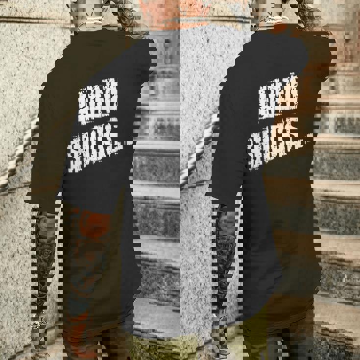 Awwhucksトウモロコシ好き 面白いことわざグラフィック メンズTシャツ バックプリント 彼への贈り物