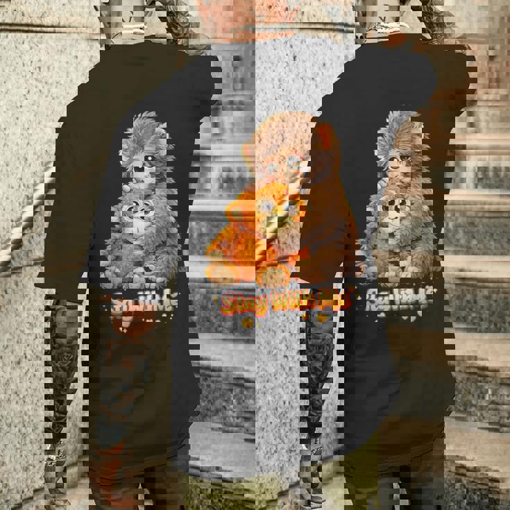 Baby Monkey Named Punchtay With Me パンチ メンズ レディース キッズ 男の子 メンズTシャツ バックプリント 彼への贈り物