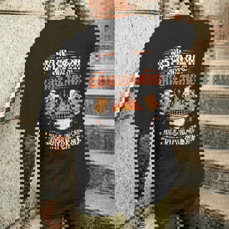 Barbecue Birra Divertente Griglia Per Bbq Papà T-shirt da uomo con stampa posteriore Regalos para él