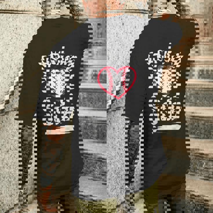 Baseballister At Heart プレイヤーズシスター、ベースボールシス メンズTシャツ バックプリント 彼への贈り物