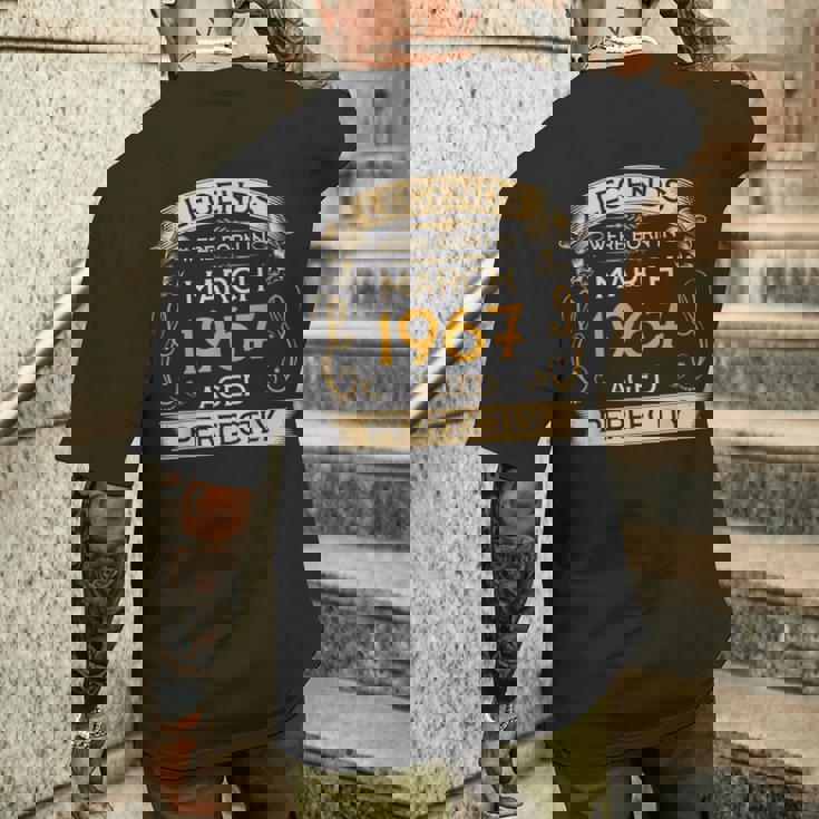 Birthday Legends Were Born Ins March 1967 メンズTシャツ バックプリント 彼への贈り物