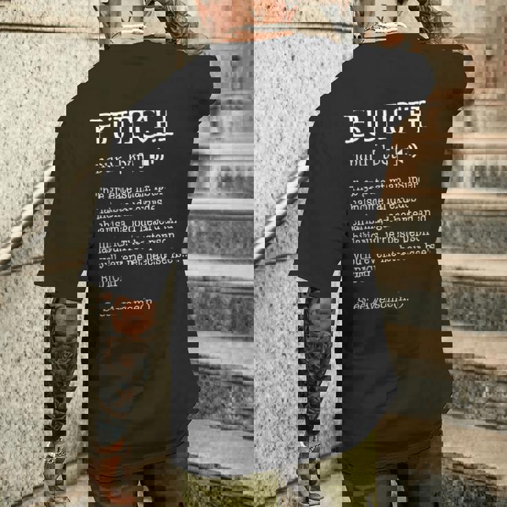 Butch 大人用 メンズ ファーストネーム定義 パーソナライズ メンズTシャツ バックプリント 彼への贈り物