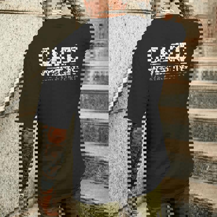 Cacc-キャッチ-レスリング メンズTシャツ バックプリント 彼への贈り物
