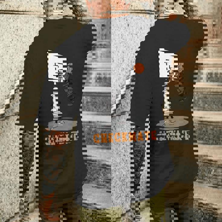 Checkmate Pawn Defeat King In Basketball チェスtシャツ メンズTシャツ バックプリント 彼への贈り物