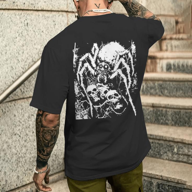 Crust Punkpinne Horror Creepy Edgy Goth Grunge Weirdcore T-Shirt mit Rückendruck Geschenke für Ihn
