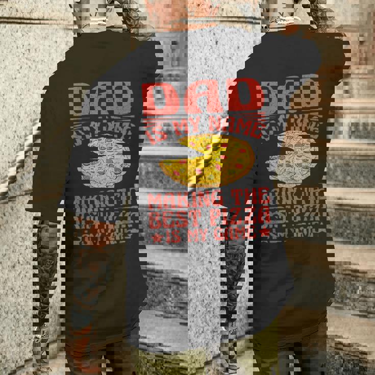 Dad Best Pizza Is My Game ピザ作り メンズTシャツ バックプリント 彼への贈り物