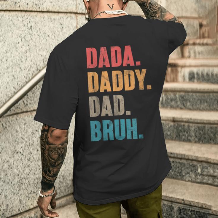 Dada Daddy Dad Bruh Retro Festa Del Papàintage Parent T-shirt da uomo con stampa posteriore Regalos para él