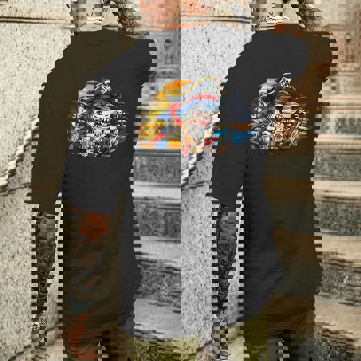 Dads Piratehark グラフィック 漫画 海 アドベンチャーシャツ メンズTシャツ バックプリント 彼への贈り物