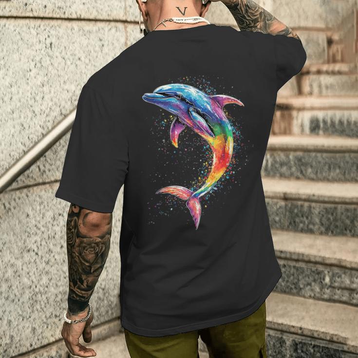 Delphin Taucher Delphine Ozeanüße Delfine Delfin T-Shirt mit Rückendruck Geschenke für Ihn