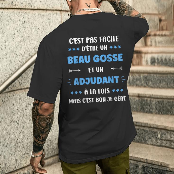 Départ Métieruper Adjudant Humour Beau Gosse Adjudant T-shirt imprimé au dos Cadeaux pour lui