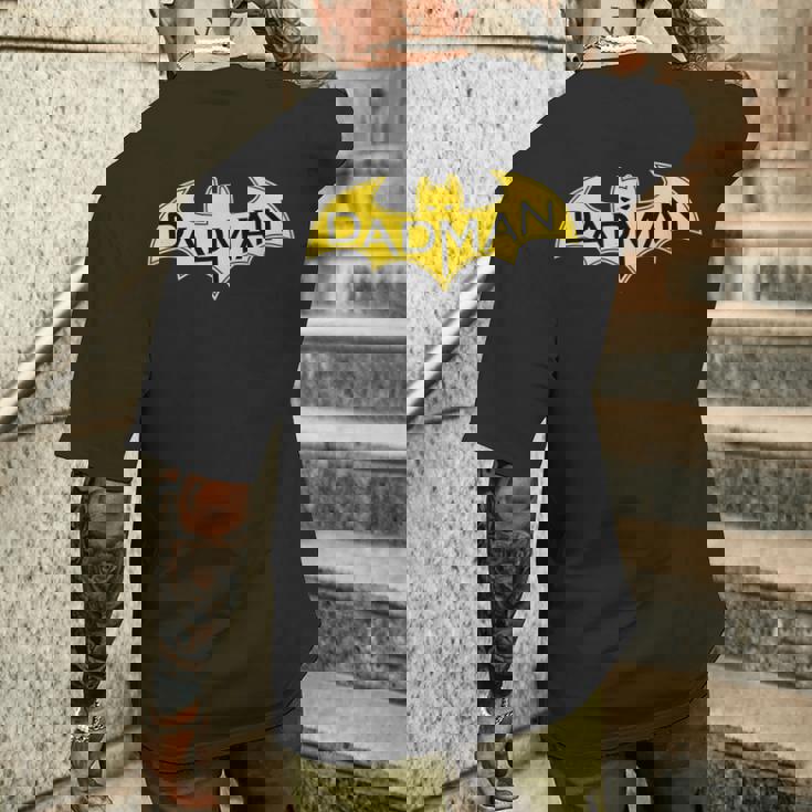 Divertente Papà Regalo Di Compleanno Uomo Idea Dadman T-shirt da uomo con stampa posteriore Regalos para él