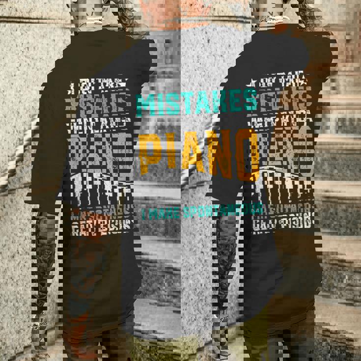 I Don't Make Mistakes When Playing A Piano メンズTシャツ バックプリント 彼への贈り物