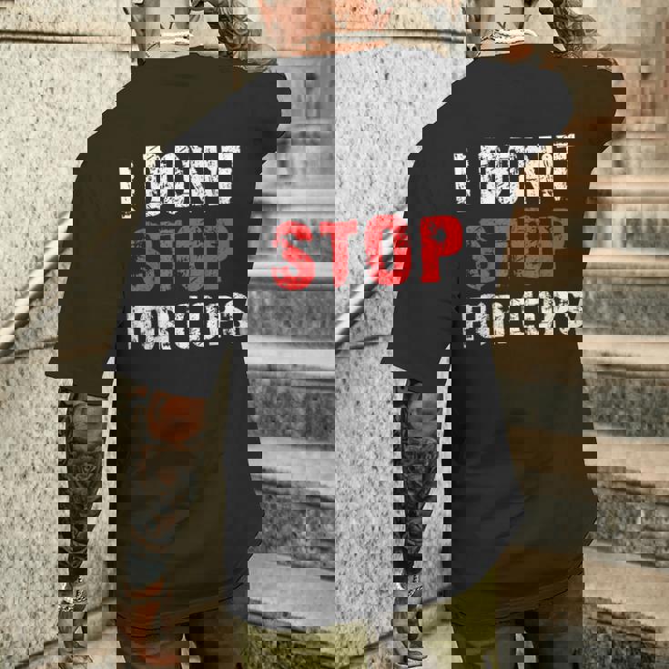 I Don'ttop For Cops ランニング用 メンズTシャツ バックプリント 彼への贈り物