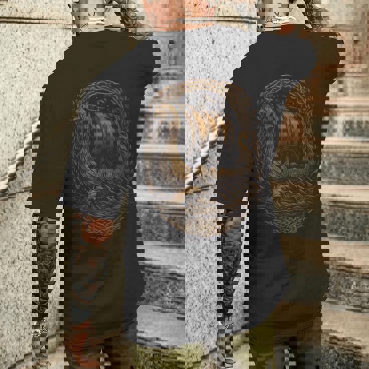 Drakkar Bateauiking Runesalhalla Mythologieiking T-shirt imprimé au dos Cadeaux pour lui