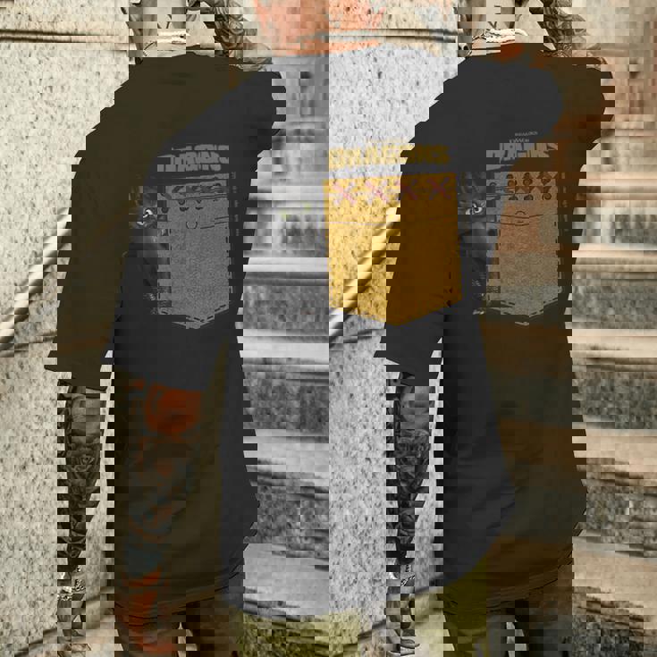 Dreamworks Dragons Toothless Leather Faux Pocket メンズTシャツ バックプリント 彼への贈り物