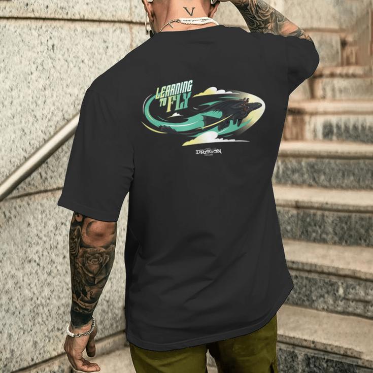 Dreamworks ヒックとドラゴン Toothless Learning To Fly メンズTシャツ バックプリント 彼への贈り物