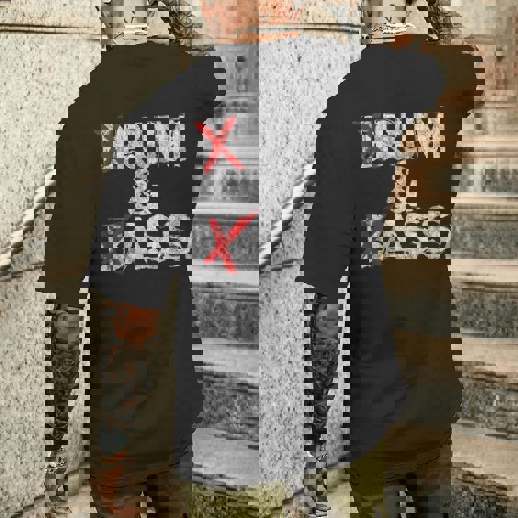 Drum And Bass Rum & Assintage メンズTシャツ バックプリント 彼への贈り物