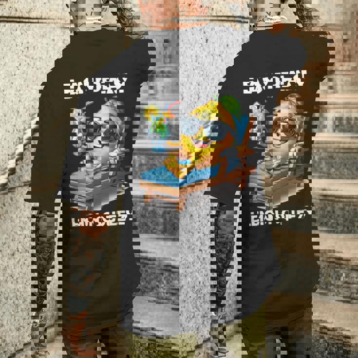 Easy Peasy レモンスクイーズ 長袖tシャツ メンズTシャツ バックプリント 彼への贈り物