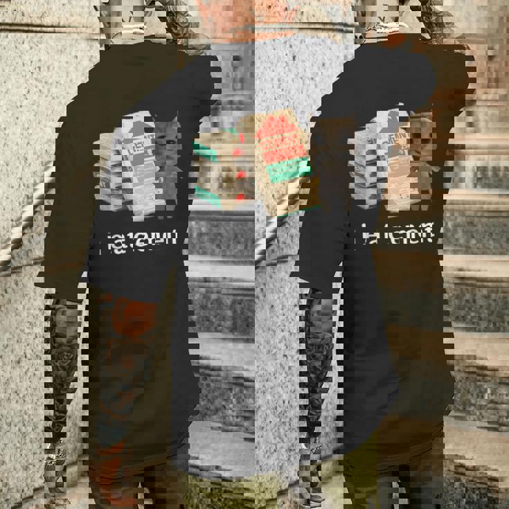 I Eat Cement 猫シャツ キッズ 面白い ダンク 猫 ミーム メンズTシャツ バックプリント 彼への贈り物