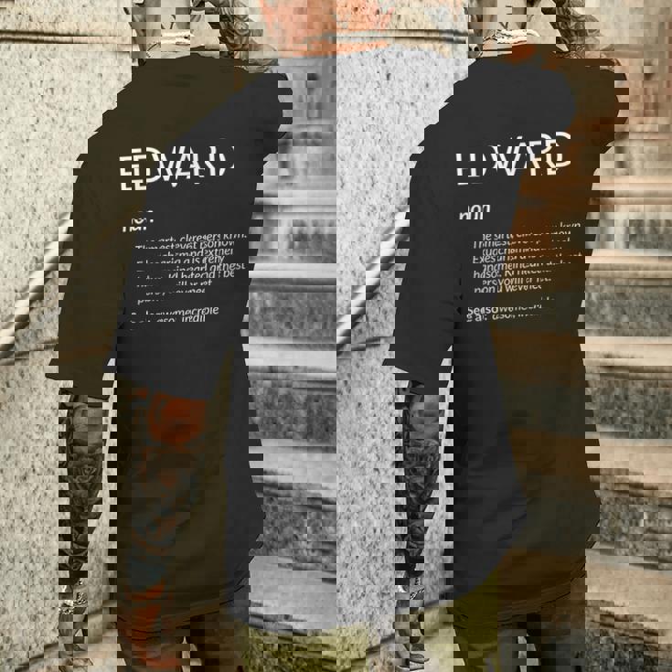 Edward Is The Best Name Definition Ed Edward メンズTシャツ バックプリント 彼への贈り物
