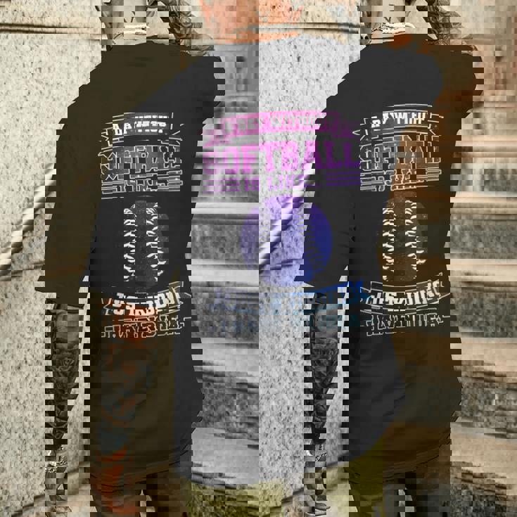 Ein Tag Ohne ソフトボール Ist Wie ソフトボール メンズTシャツ バックプリント 彼への贈り物