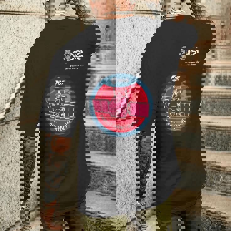 Esa欧州宇宙機関ミッション彗星迎撃パッチ メンズTシャツ バックプリント 彼への贈り物