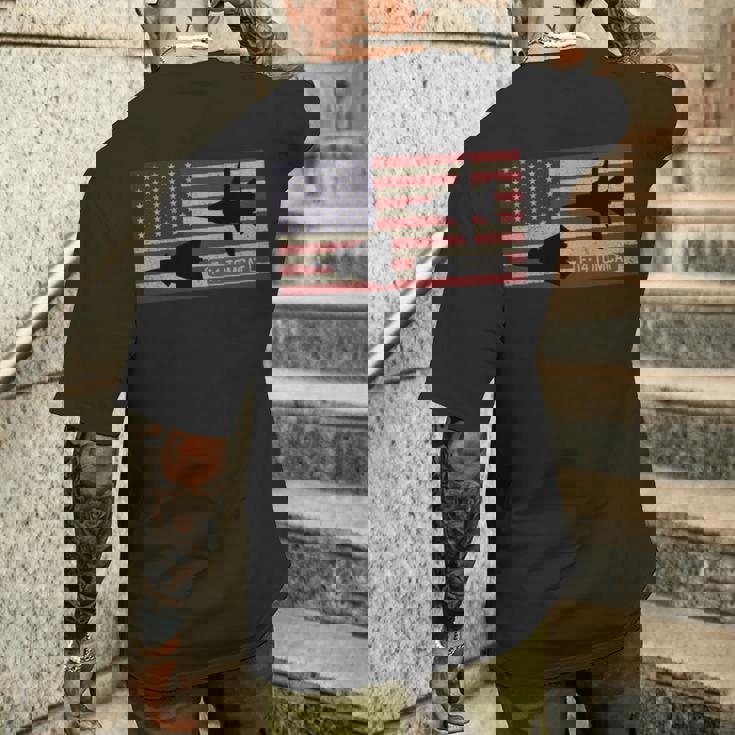 F-14 トムキャット ジェット戦闘機 アメリカの国旗 長袖tシャツ メンズTシャツ バックプリント 彼への贈り物