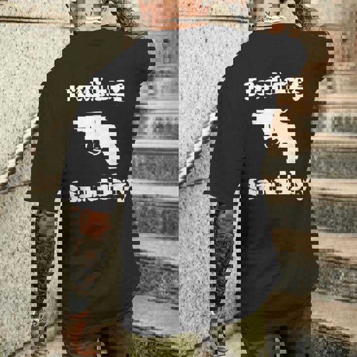 Feelingnubby Revolver Pistol スナブノーズ スナブノーズ メンズTシャツ バックプリント 彼への贈り物