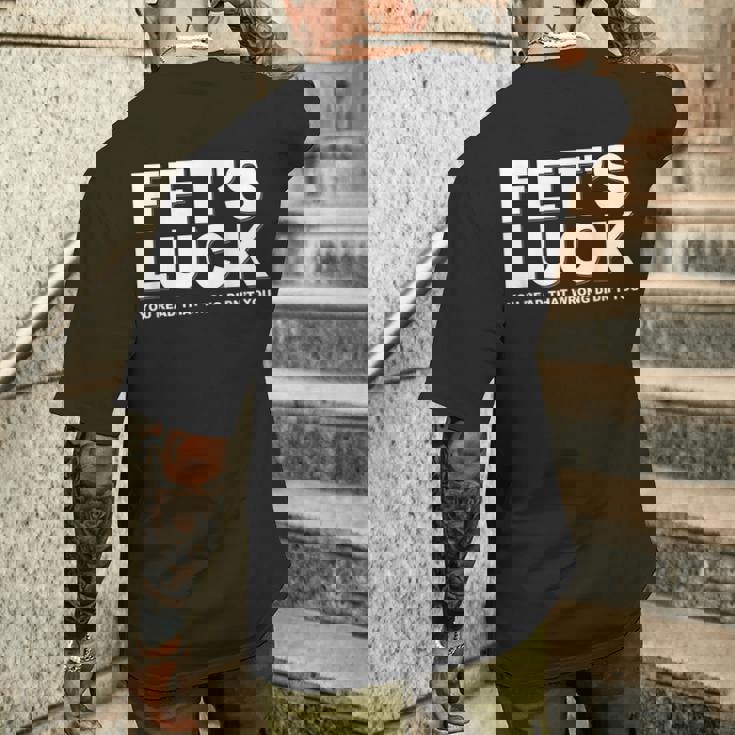 Fet's Luck ays メンズTシャツ バックプリント 彼への贈り物