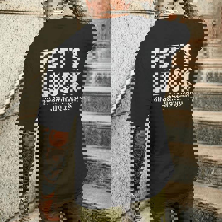 Fet's Luck メンズTシャツ バックプリント 彼への贈り物