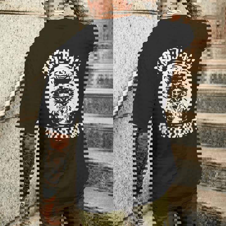 First Of All I'm A Delight アライグマ 看護師 面白い メンズTシャツ バックプリント 彼への贈り物