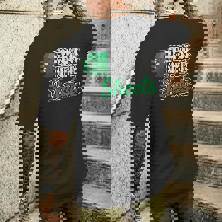 Freak In Theheets Accountant preadsheet Excel メンズTシャツ バックプリント 彼への贈り物