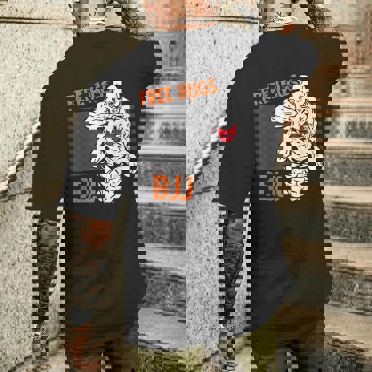 Free Hugs ブラジリアン柔術 Bjj 格闘技 面白い総合格闘技 メンズTシャツ バックプリント 彼への贈り物