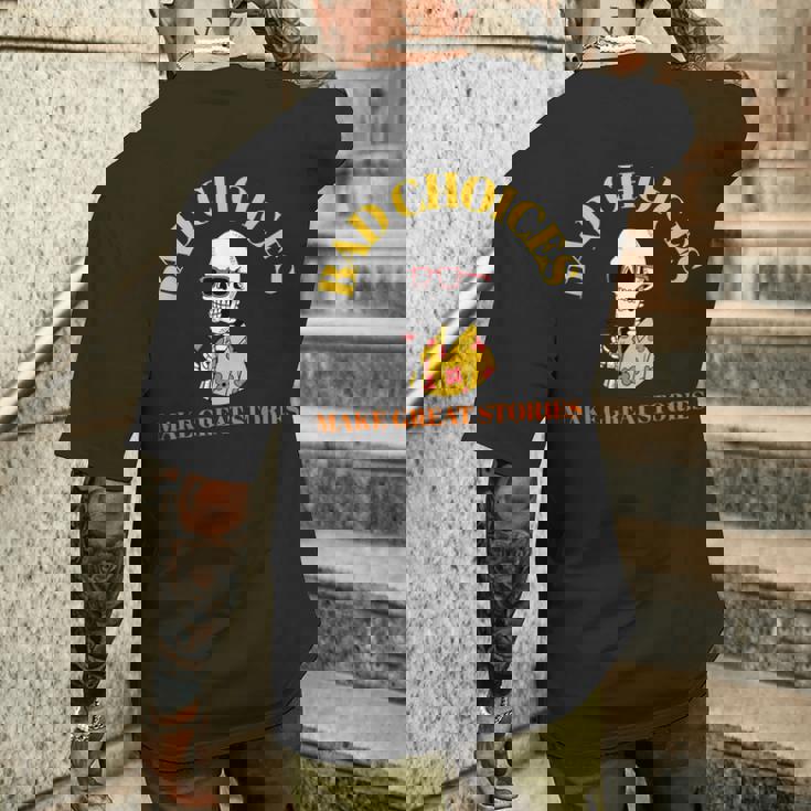 Bad Choices Make Greattories スケルトンカクテルパーティー メンズTシャツ バックプリント 彼への贈り物