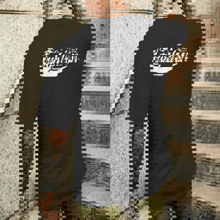 Enjoy Capitalism メンズTシャツ バックプリント 彼への贈り物