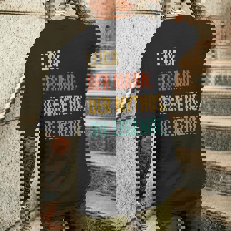 German First Name Leica メンズTシャツ バックプリント 彼への贈り物