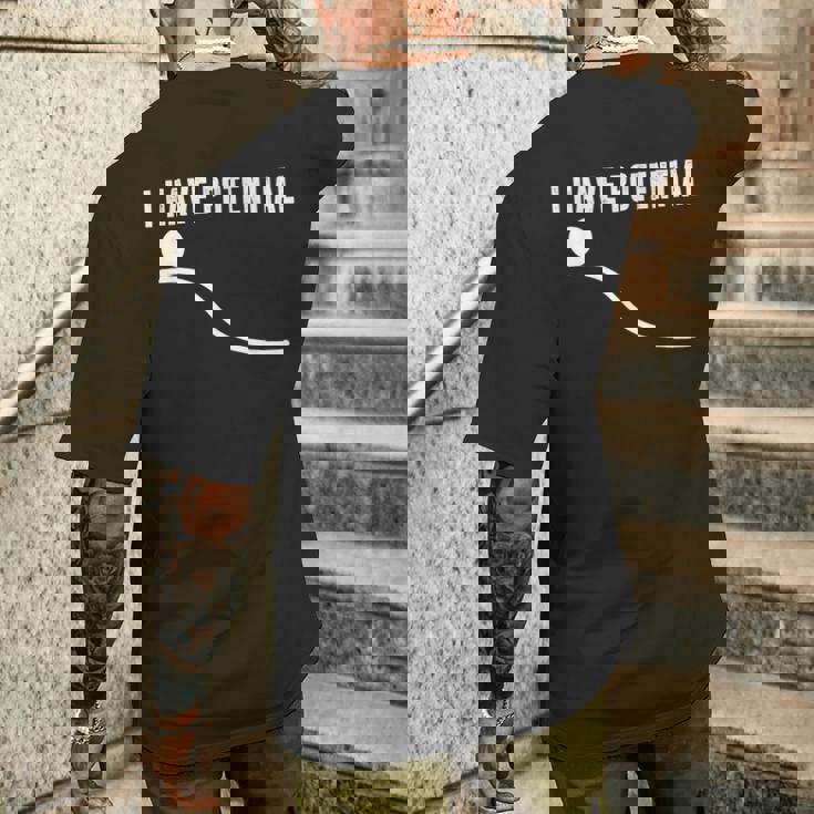 I Have Potential Pun Gag ギフト エンジニア医師 メンズTシャツ バックプリント 彼への贈り物