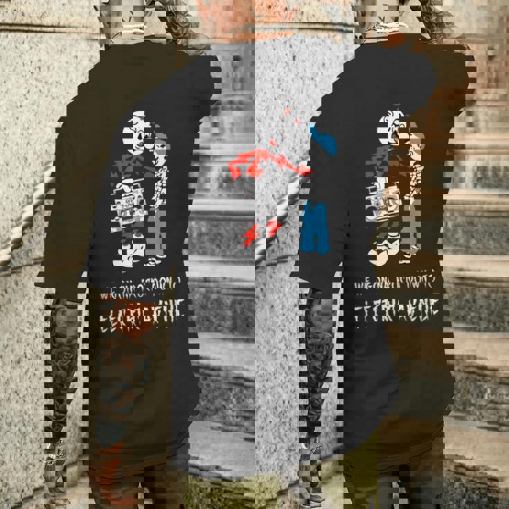 Reddy Kilowatt Electric Avenue 80年代ブームボックス ビンテージ メンズTシャツ バックプリント 彼への贈り物