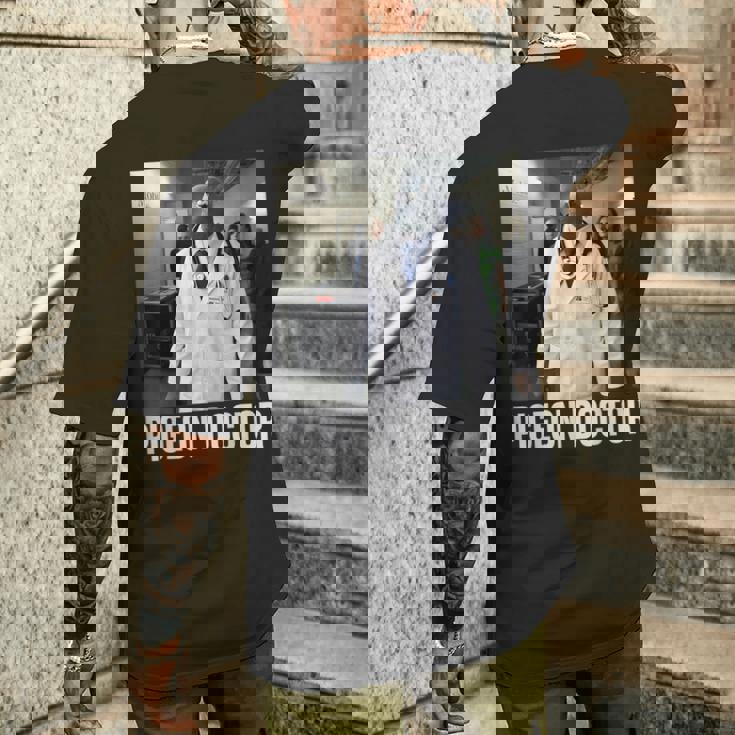 Tuff Pigeon Doctor 2026 New Brainrot Meme Kid Aiジョーク メンズTシャツ バックプリント 彼への贈り物