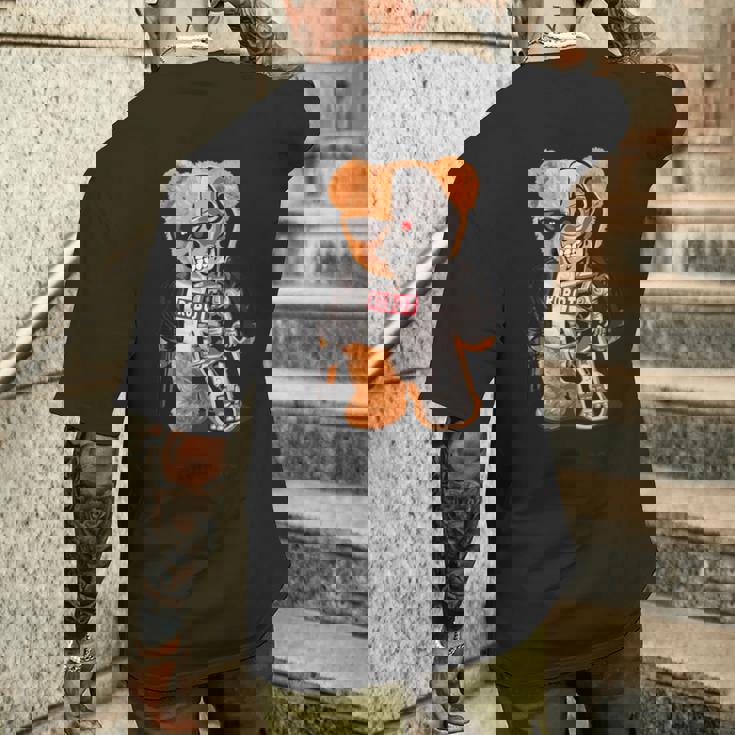 Future Is Now テディベアロボット メンズTシャツ バックプリント 彼への贈り物