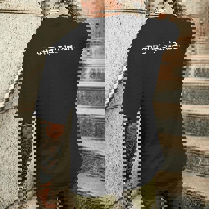 Grunge Is Dead Rock 90年代オルタナティブ シアトル音楽スローガン メンズTシャツ バックプリント 彼への贈り物