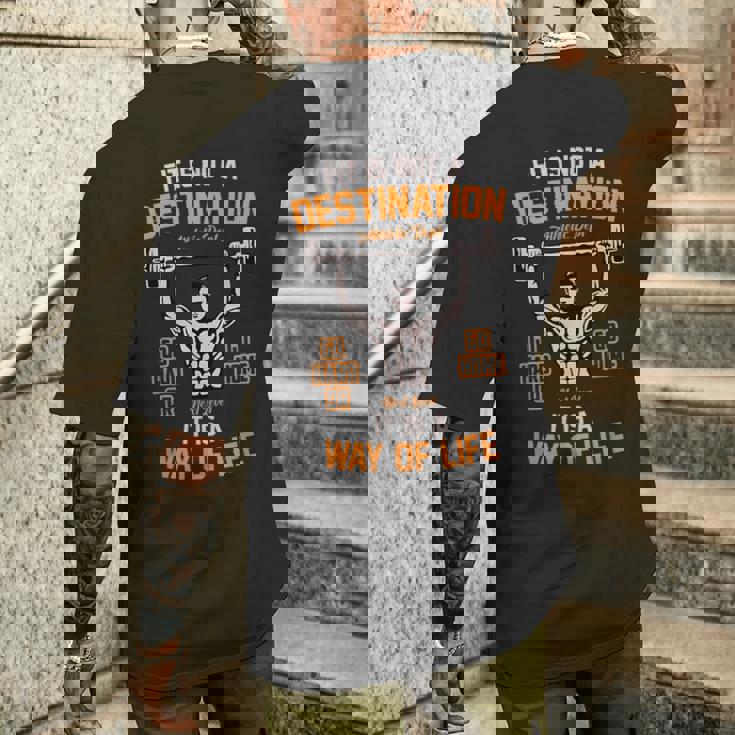 Gym Fitness Workout Bodybuilding Weightlifting Training メンズTシャツ バックプリント 彼への贈り物