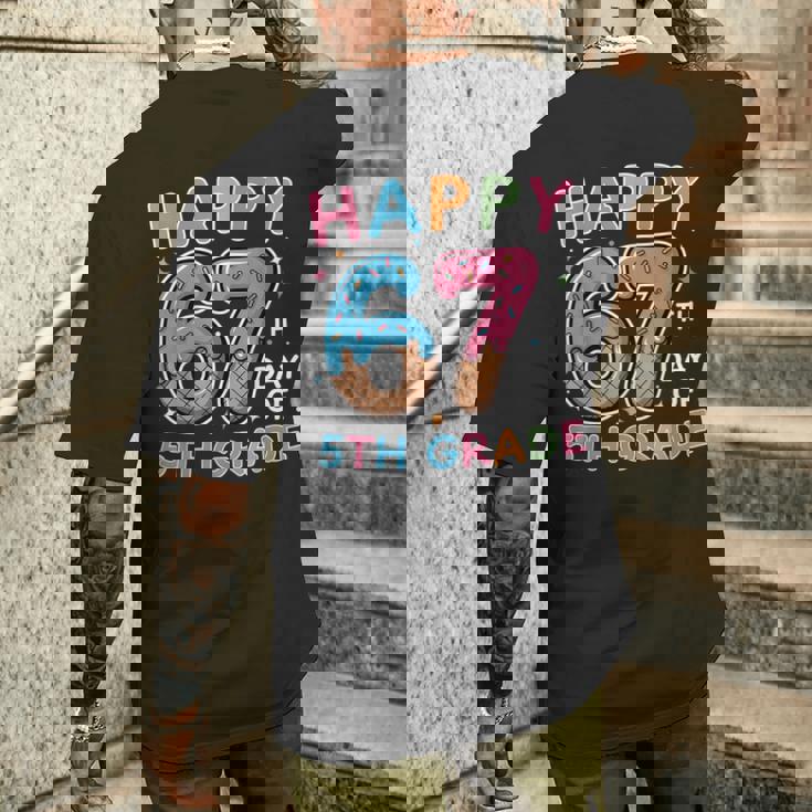 Happy 67th Day Of 5th Grade Ice Cream Drip 67 Days Kids Men's Back Print T-Shirt Gifts for Him