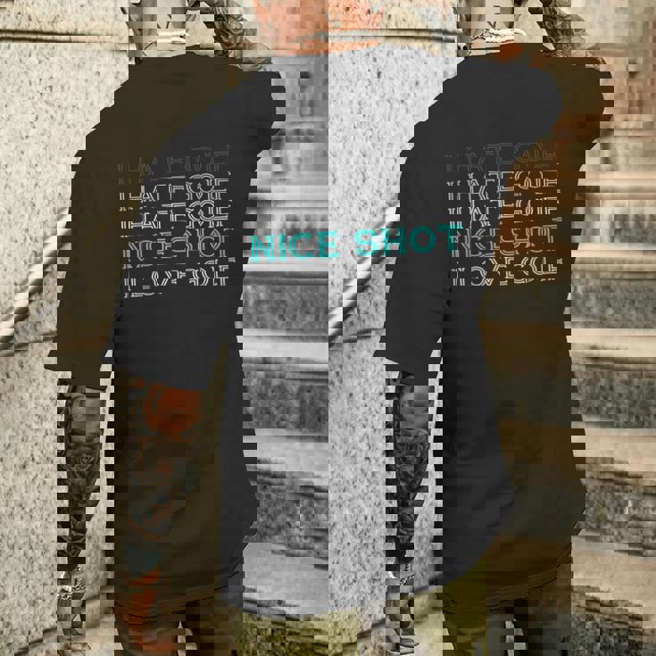 I Hate Golf I Hate Golf I Hate Golf Nicehot I Love Golf メンズTシャツ バックプリント 彼への贈り物