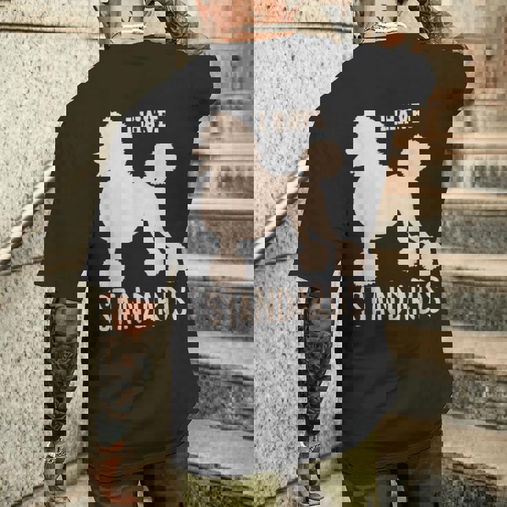 I Havetandards プードル キュート スタンダード プードル メンズTシャツ バックプリント 彼への贈り物