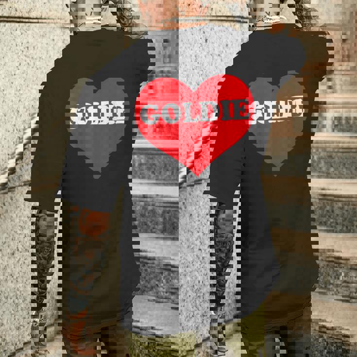 I Heart Goldie I Love Goldie カスタマイズ可 メンズTシャツ バックプリント 彼への贈り物